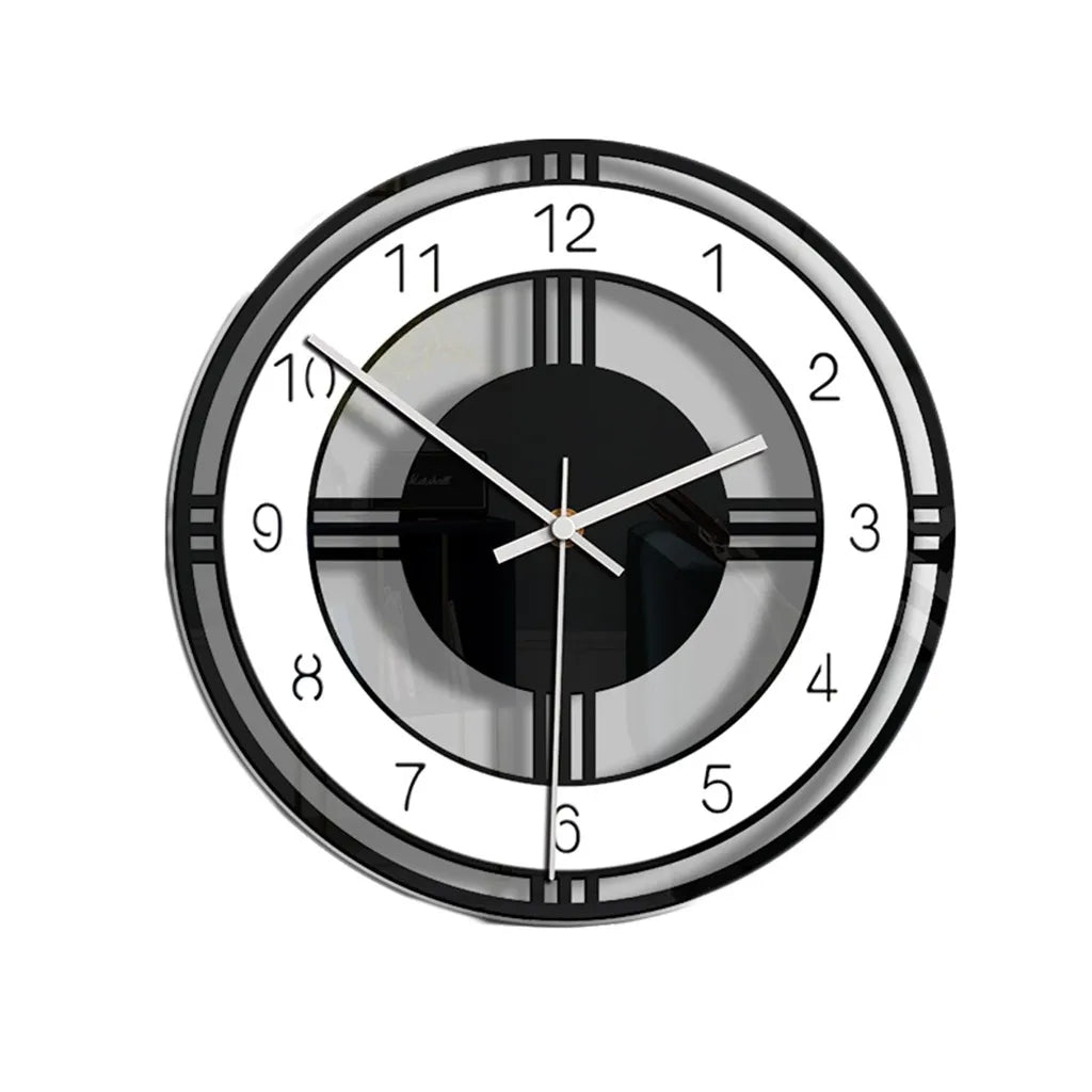 Style Wall Clock Silent Transparent Acrylic Clock Home Living Room