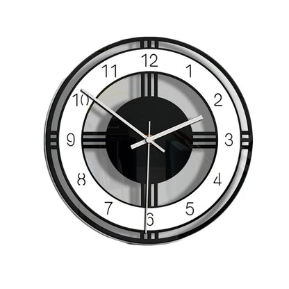 Style Wall Clock Silent Transparent Acrylic Clock Home Living Room