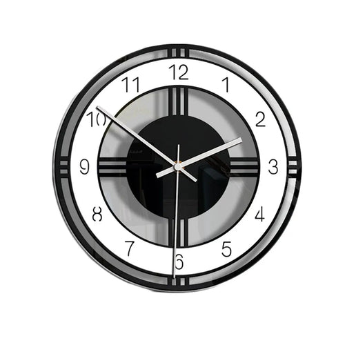 Style Wall Clock Silent Transparent Acrylic Clock Home Living Room