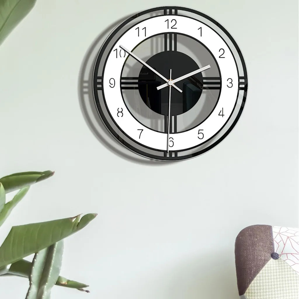 Style Wall Clock Silent Transparent Acrylic Clock Home Living Room