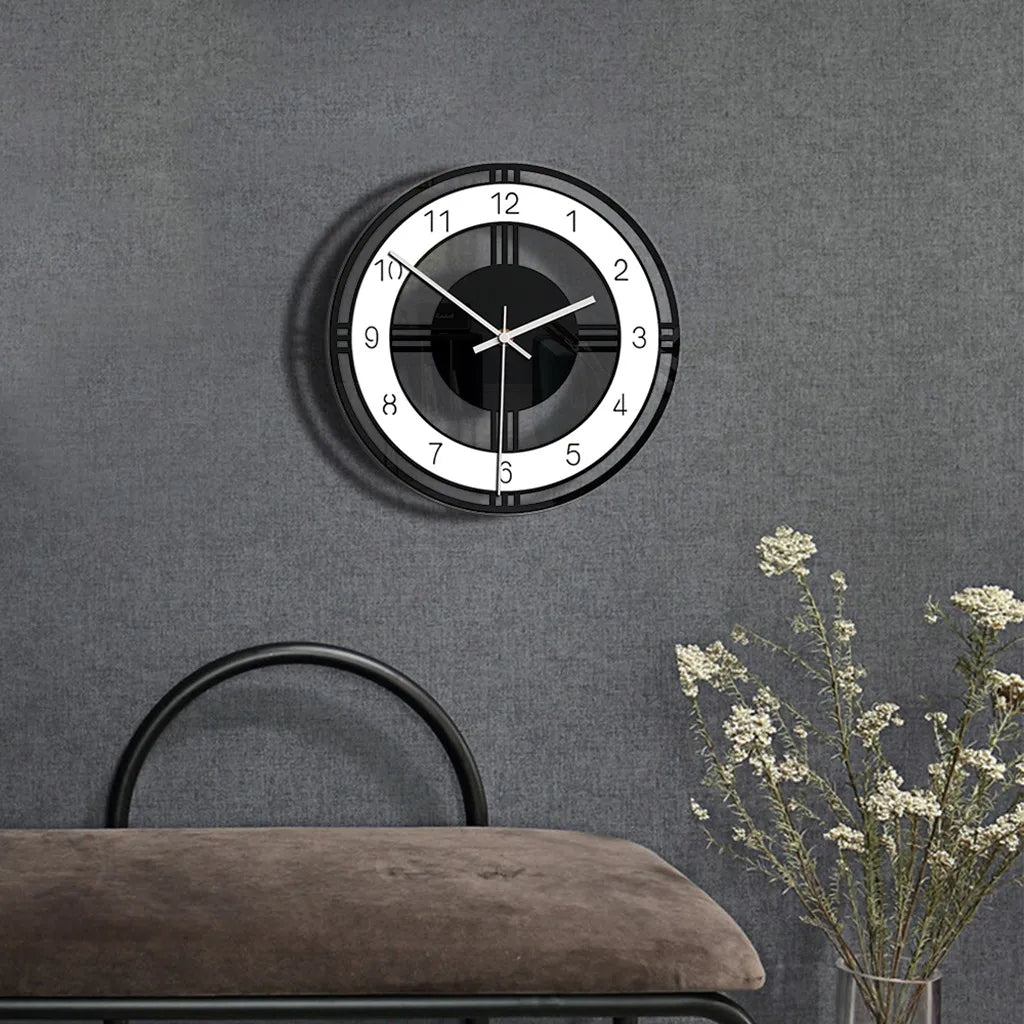 Style Wall Clock Silent Transparent Acrylic Clock Home Living Room