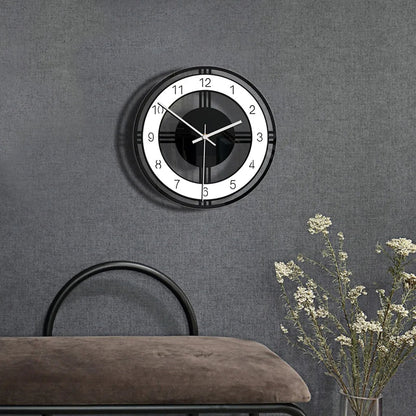 Style Wall Clock Silent Transparent Acrylic Clock Home Living Room