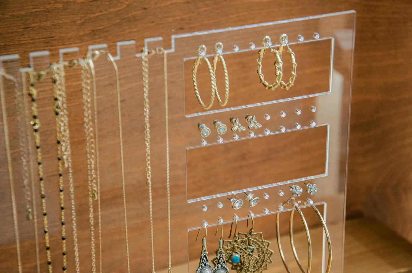 Jewellery Stand | Necklaces and earrings organizer | Clear Acrylic earring organizer | Jewelry Display | GIFT FOR HER