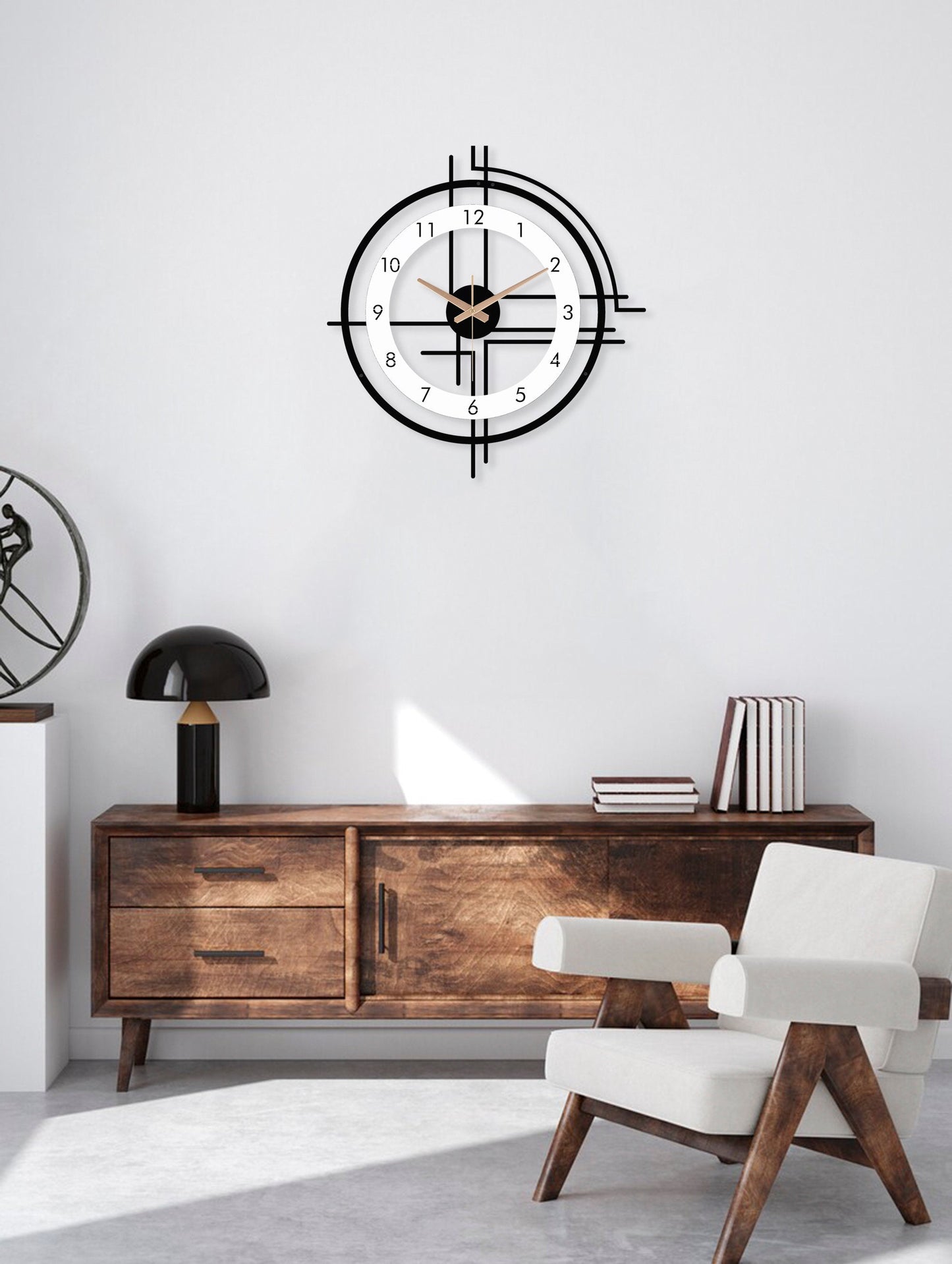 3D Living Room Wall Clock