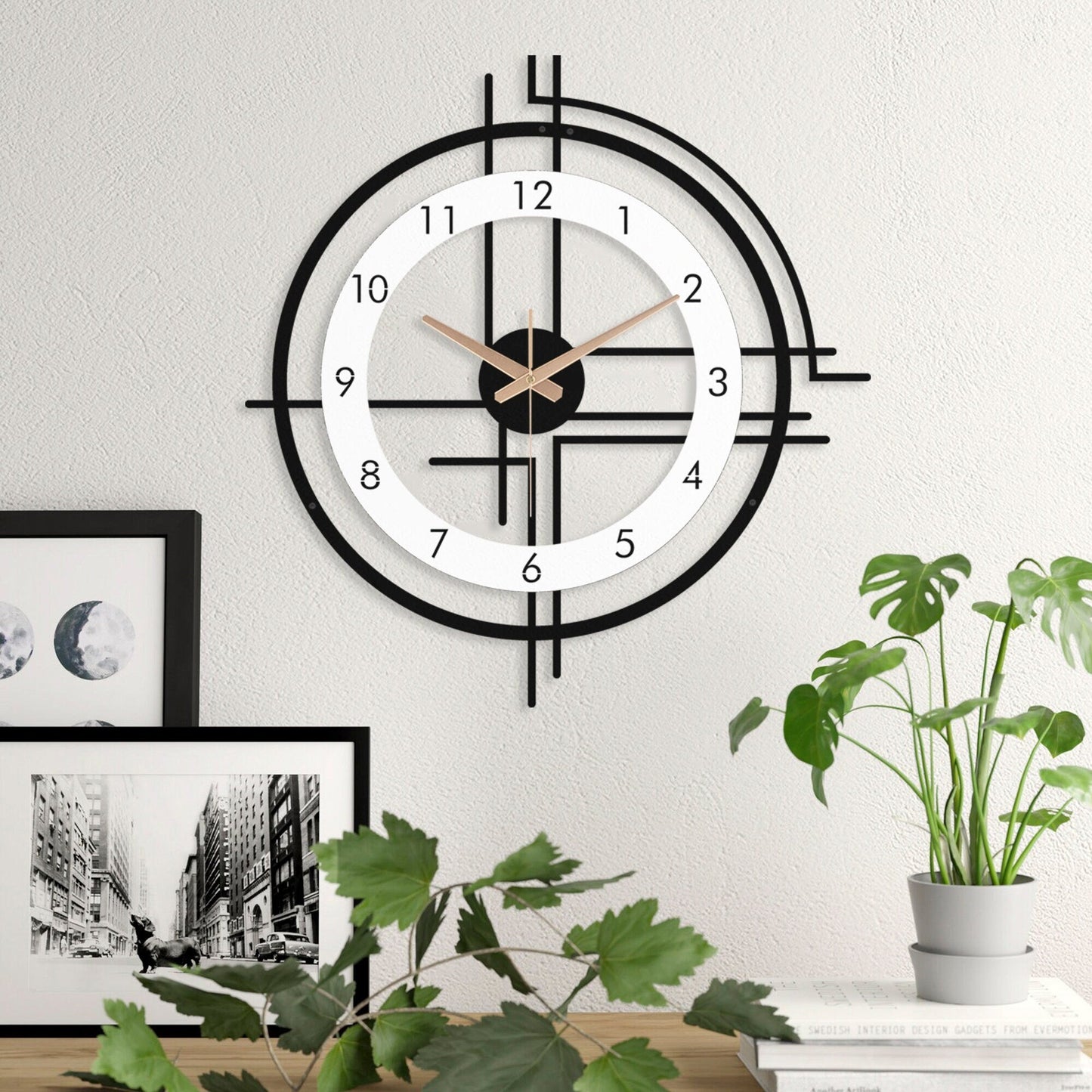 3D Living Room Wall Clock