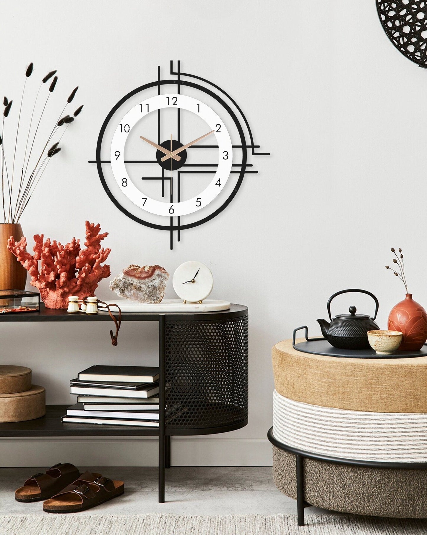 3D Living Room Wall Clock