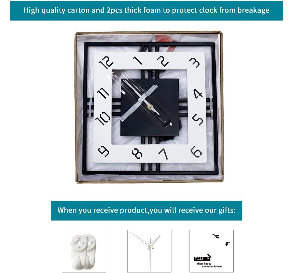 3D Living Room Minimalist Swing Wall Clock
